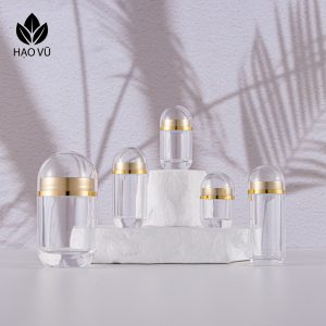 Chai nhựa Thực phẩm chức năng PS - Viên nắp trong vàng