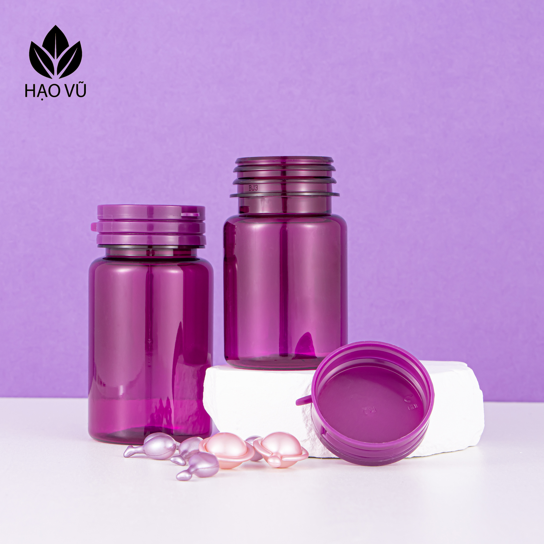 Chai nhựa Thực phẩm chức năng PET8 - Tím