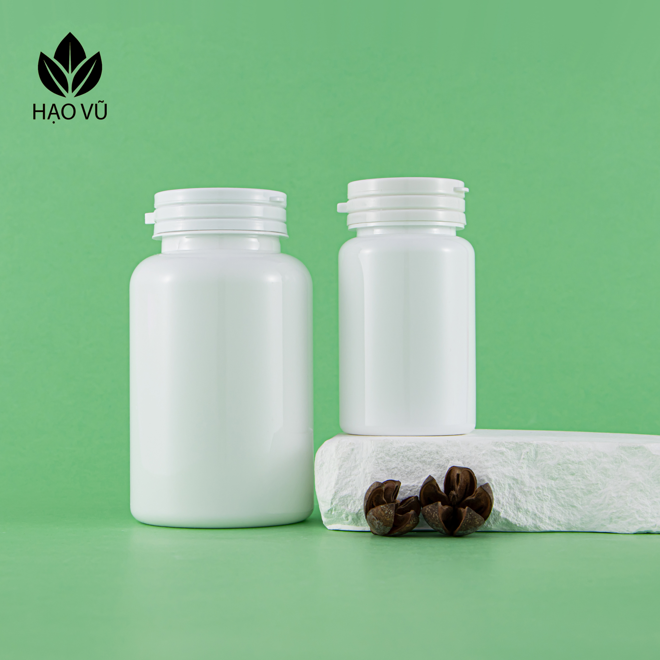 Chai nhựa Thực Phẩm Chức Năng cao cấp PET8-Trắng