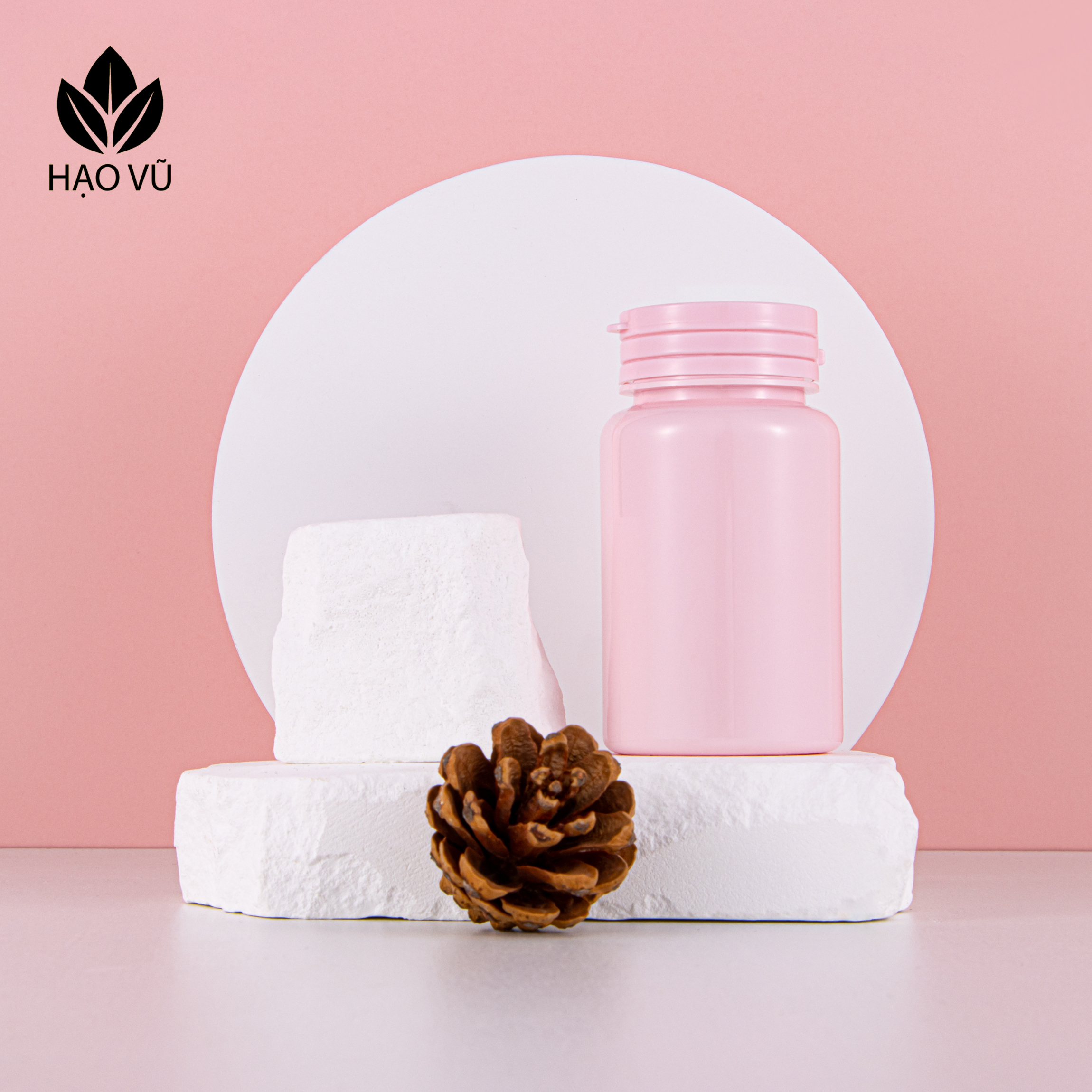 Chai nhựa Thực Phẩm Chức Năng cao cấp PET8-Hồng - Ảnh 2