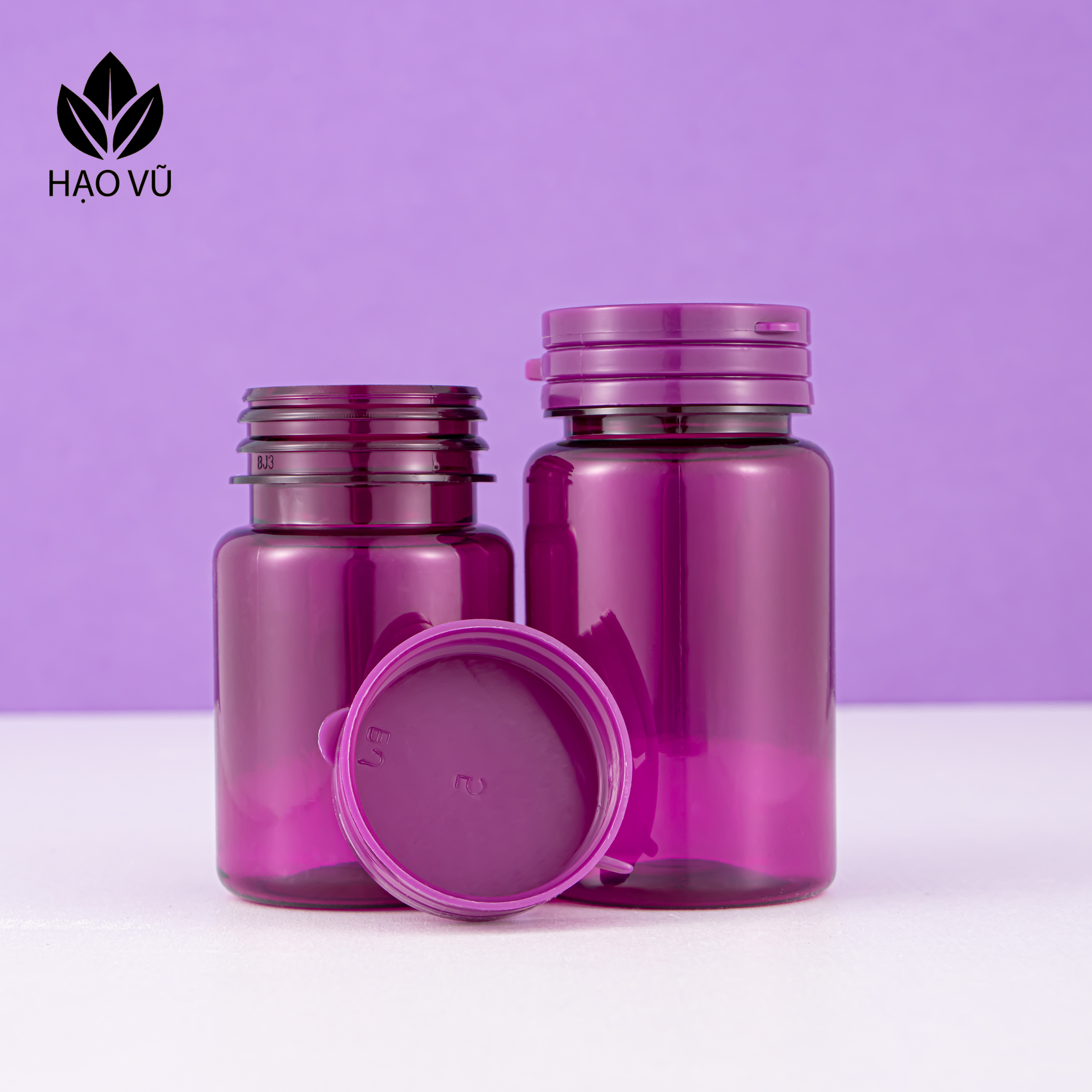 Chai nhựa Thực phẩm chức năng PET8 - Tím - Ảnh 3