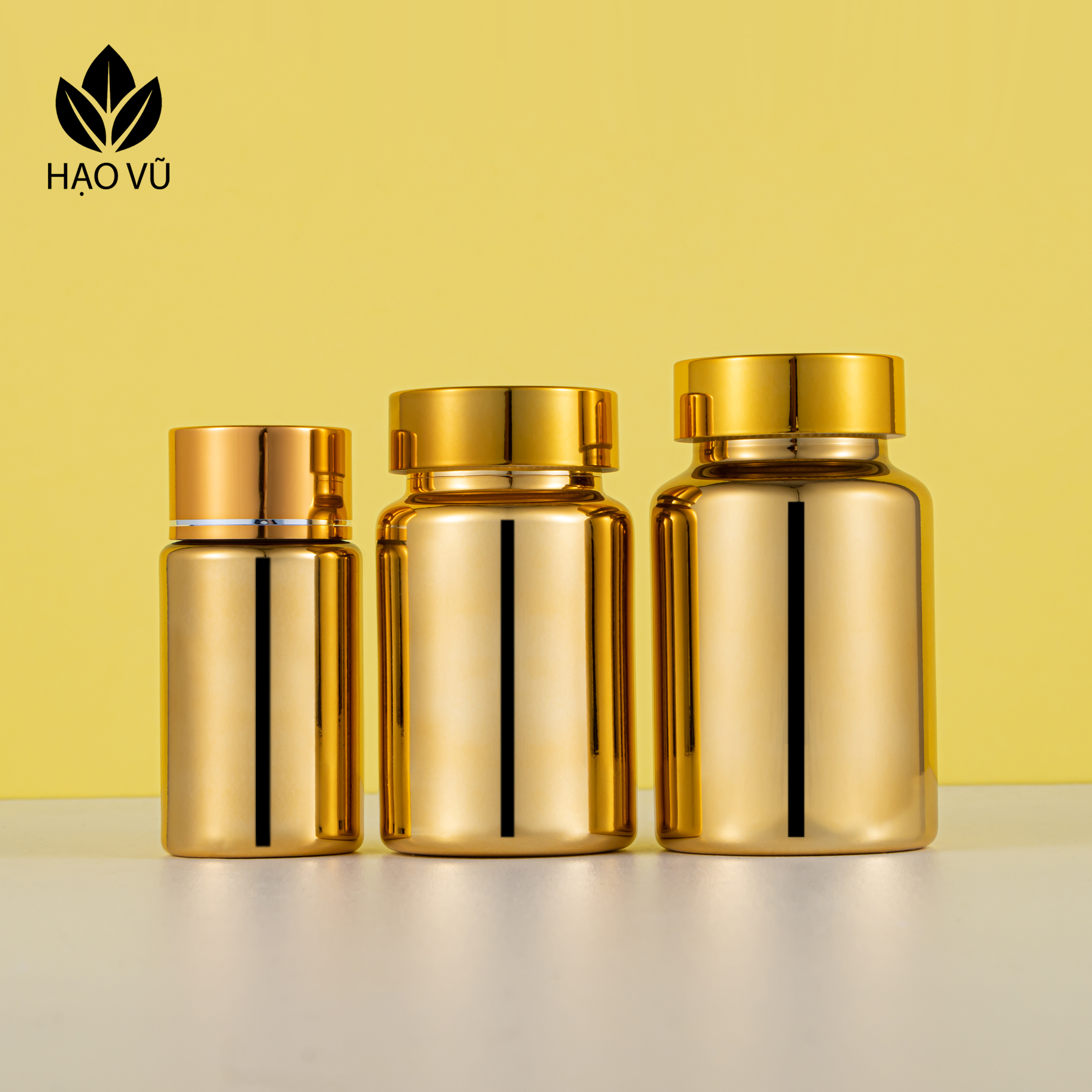 Chai nhựa Thực Phẩm Chức Năng cao cấp PET7-Mạ Vàng - Ảnh 3