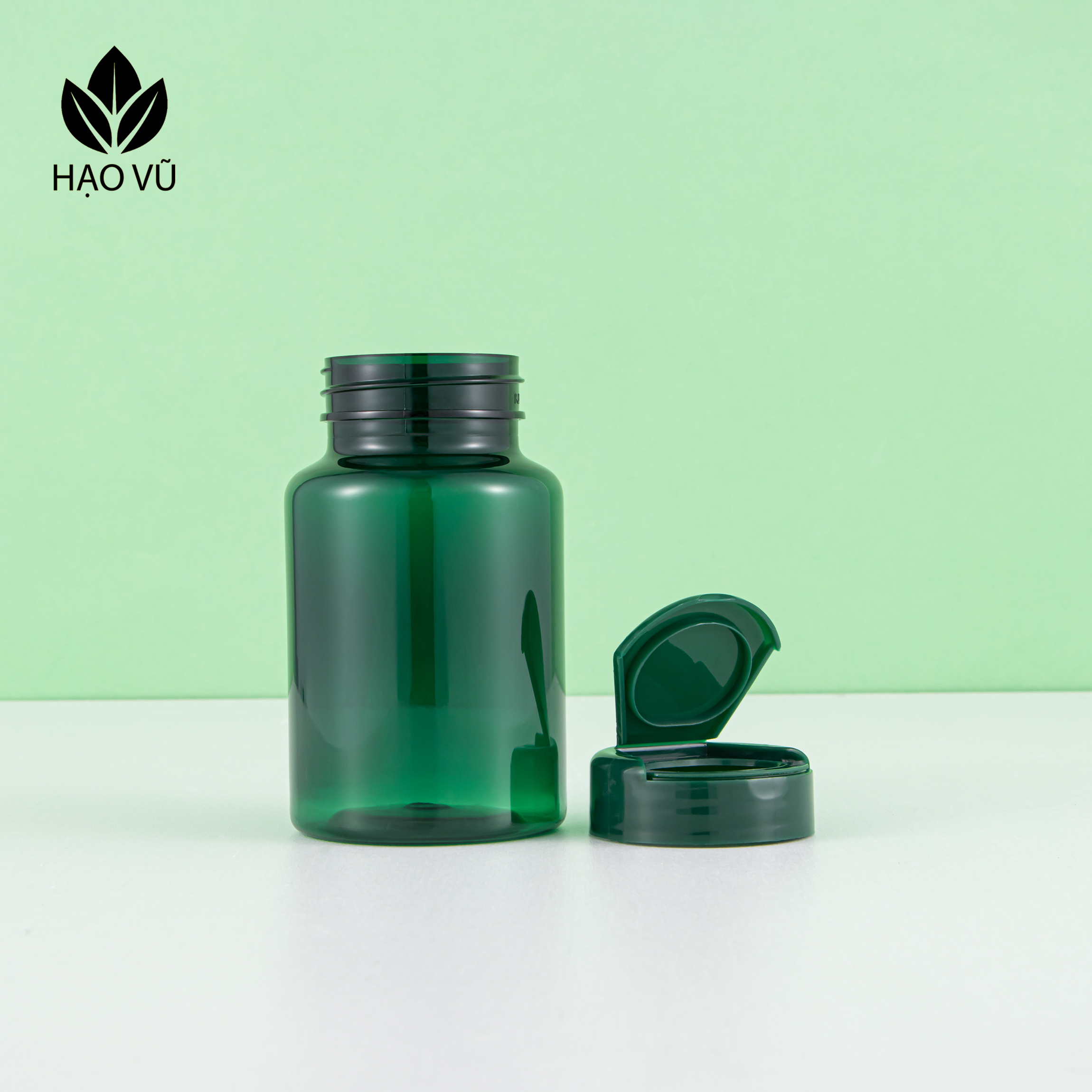 Chai nhựa Thực Phẩm Chức Năng cao cấp PET7-Lục nắp gặp - Ảnh 5