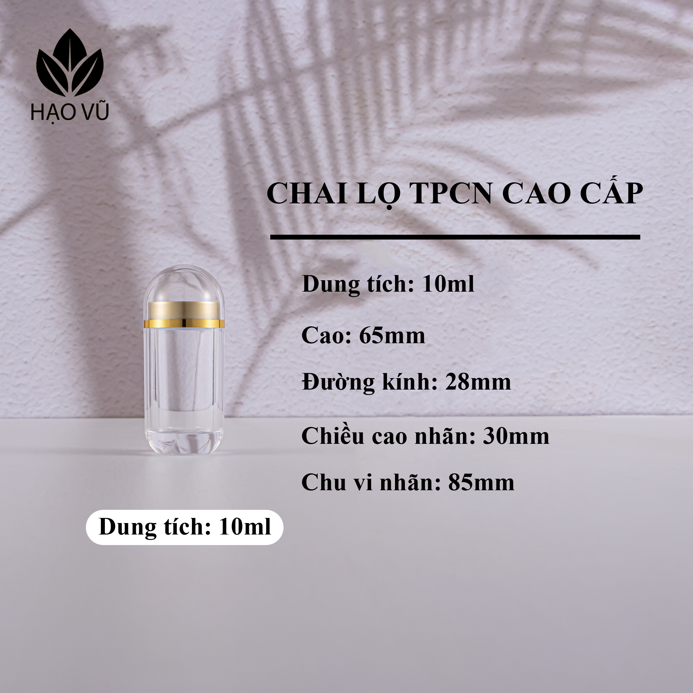 Chai nhựa Thực phẩm chức năng PS - Viên nắp trong vàng - Ảnh 10