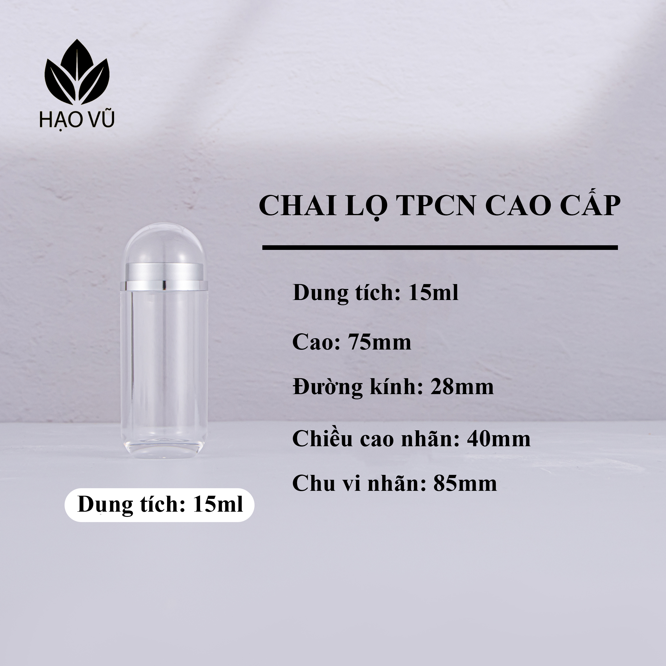 Chai nhựa Thực phẩm chức năng PS - Viên nắp trong bạc - Ảnh 8