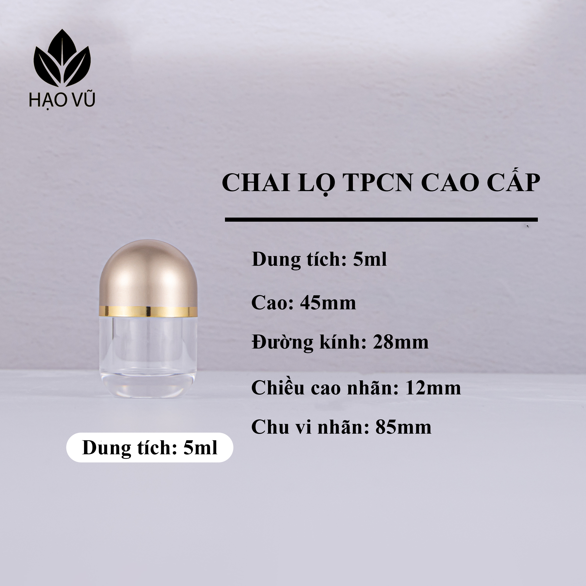 Chai nhựa Thực phẩm chức năng PS - Viên nắp vàng - Ảnh 6