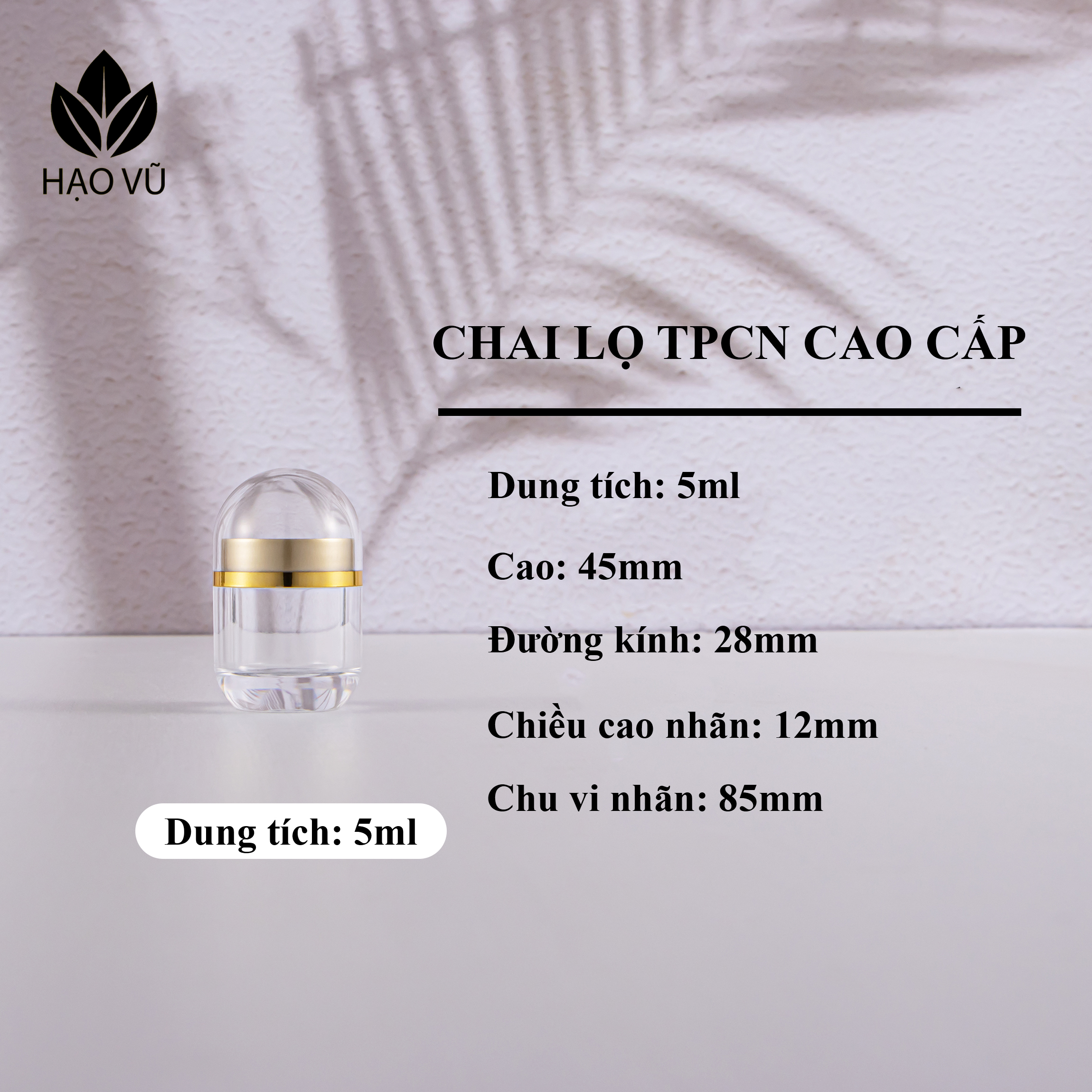 Chai nhựa Thực phẩm chức năng PS - Viên nắp trong vàng - Ảnh 6