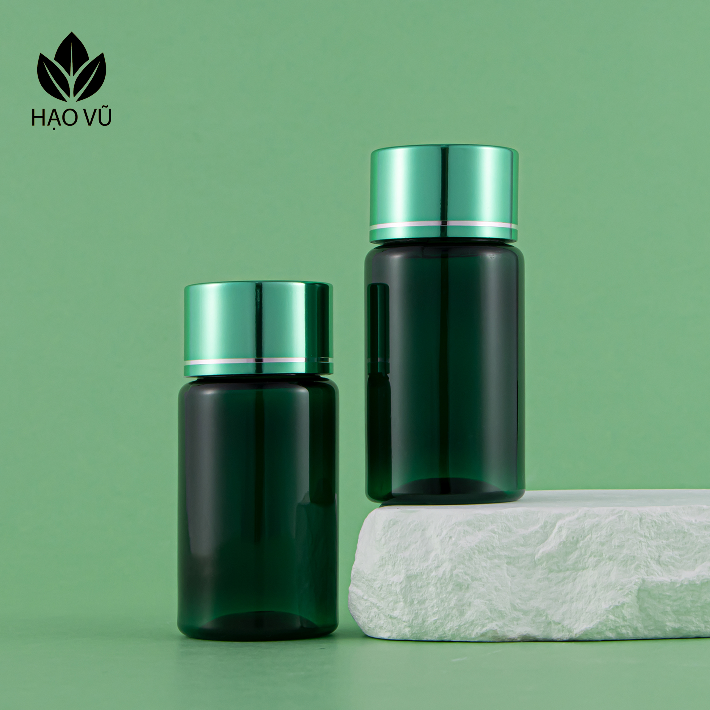 Chai nhựa Thực Phẩm Chức Năng cao cấp PET7-Lục