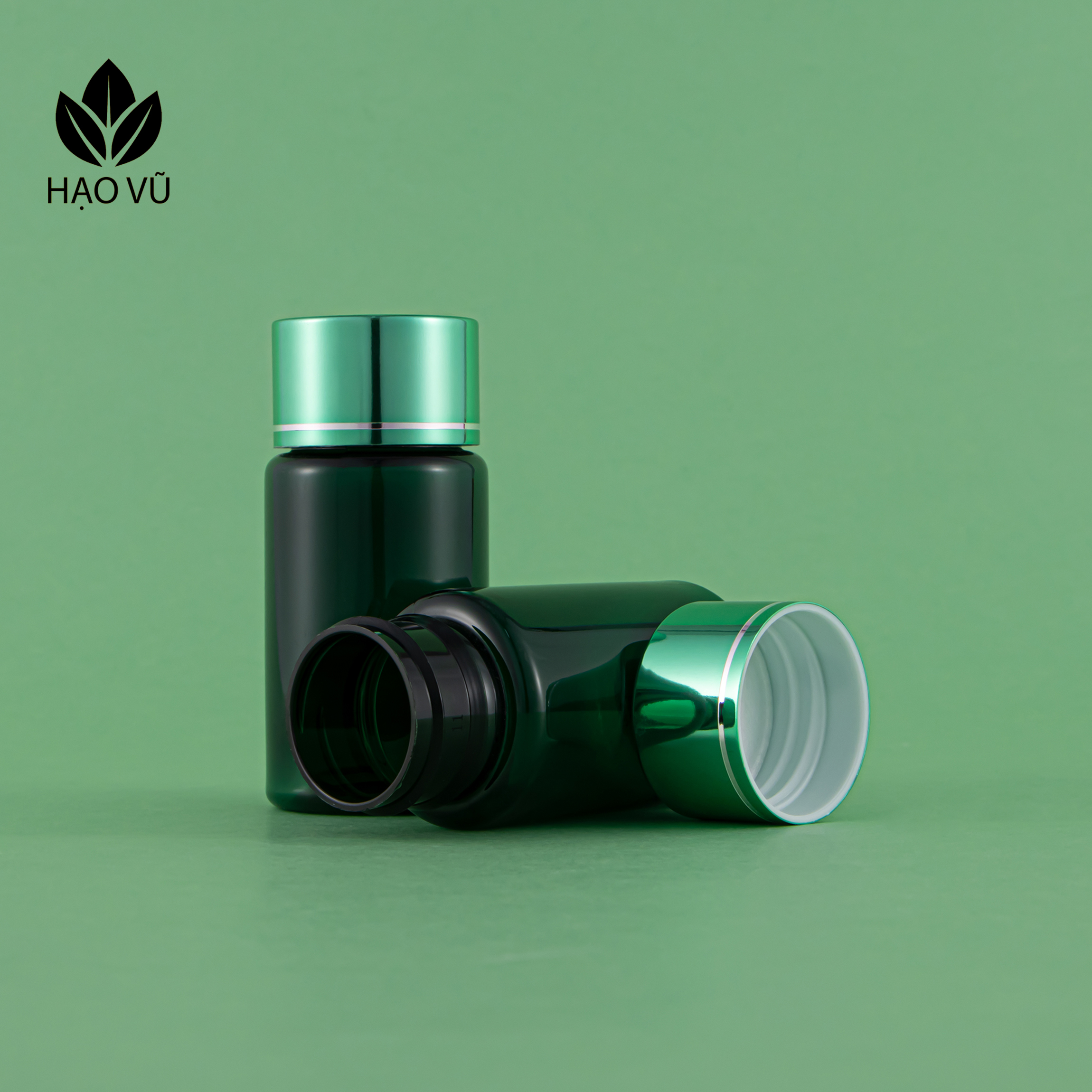 Chai nhựa Thực Phẩm Chức Năng cao cấp PET7-Lục - Ảnh 3