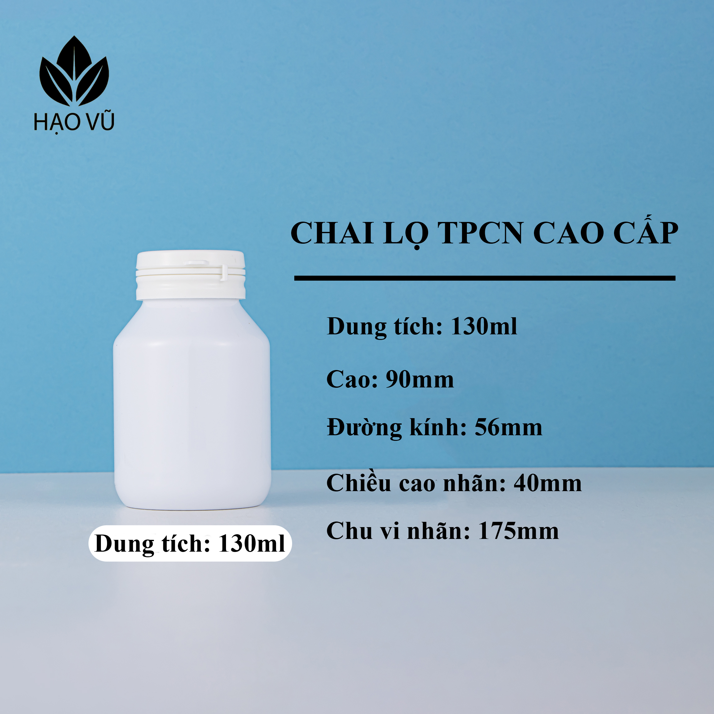Chai nhựa Thực Phẩm Chức Năng cao cấp PET7-Nắp xé - Ảnh 5
