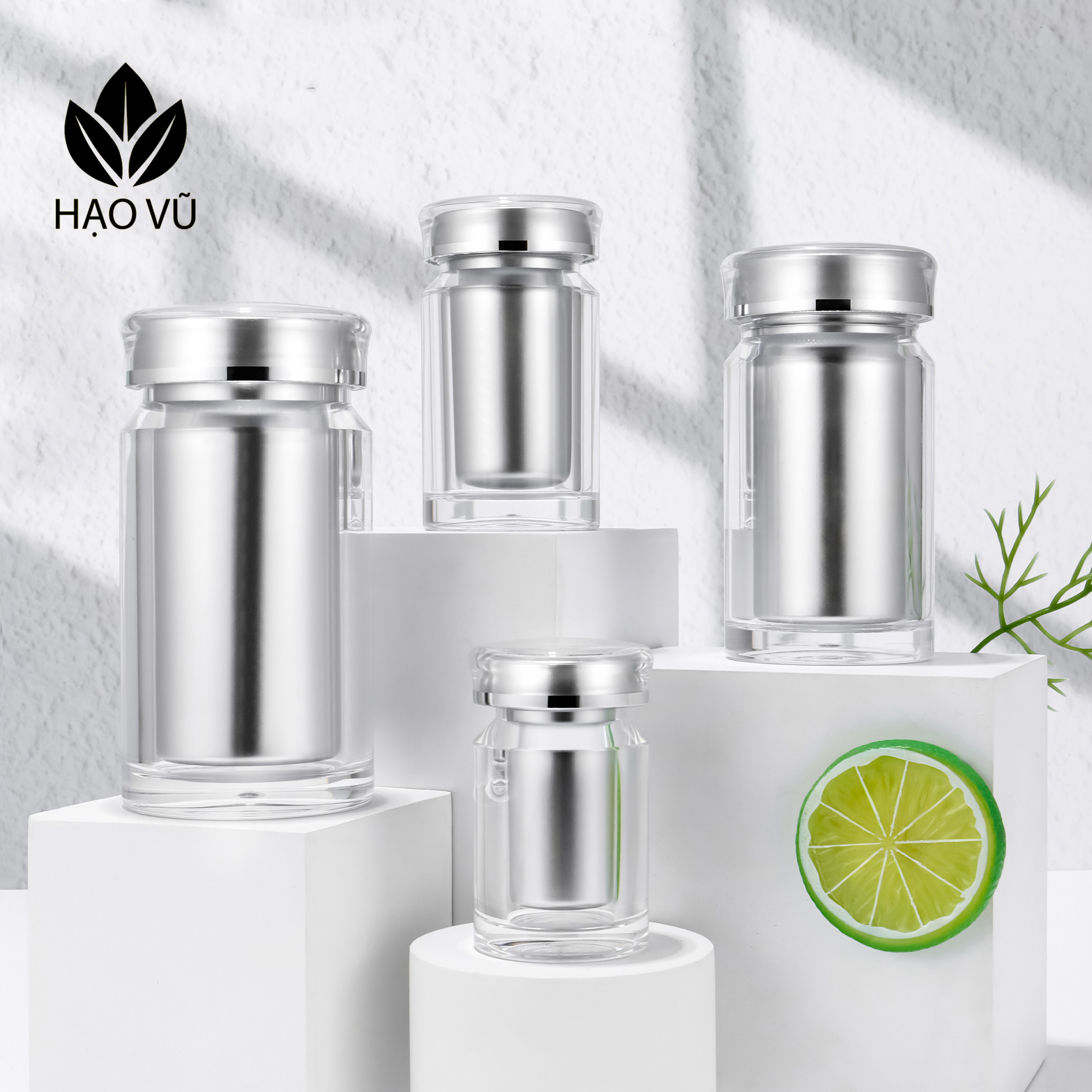 Chai đựng Thực Phẩm Chức Năng cao cấp PS2 – Bạc