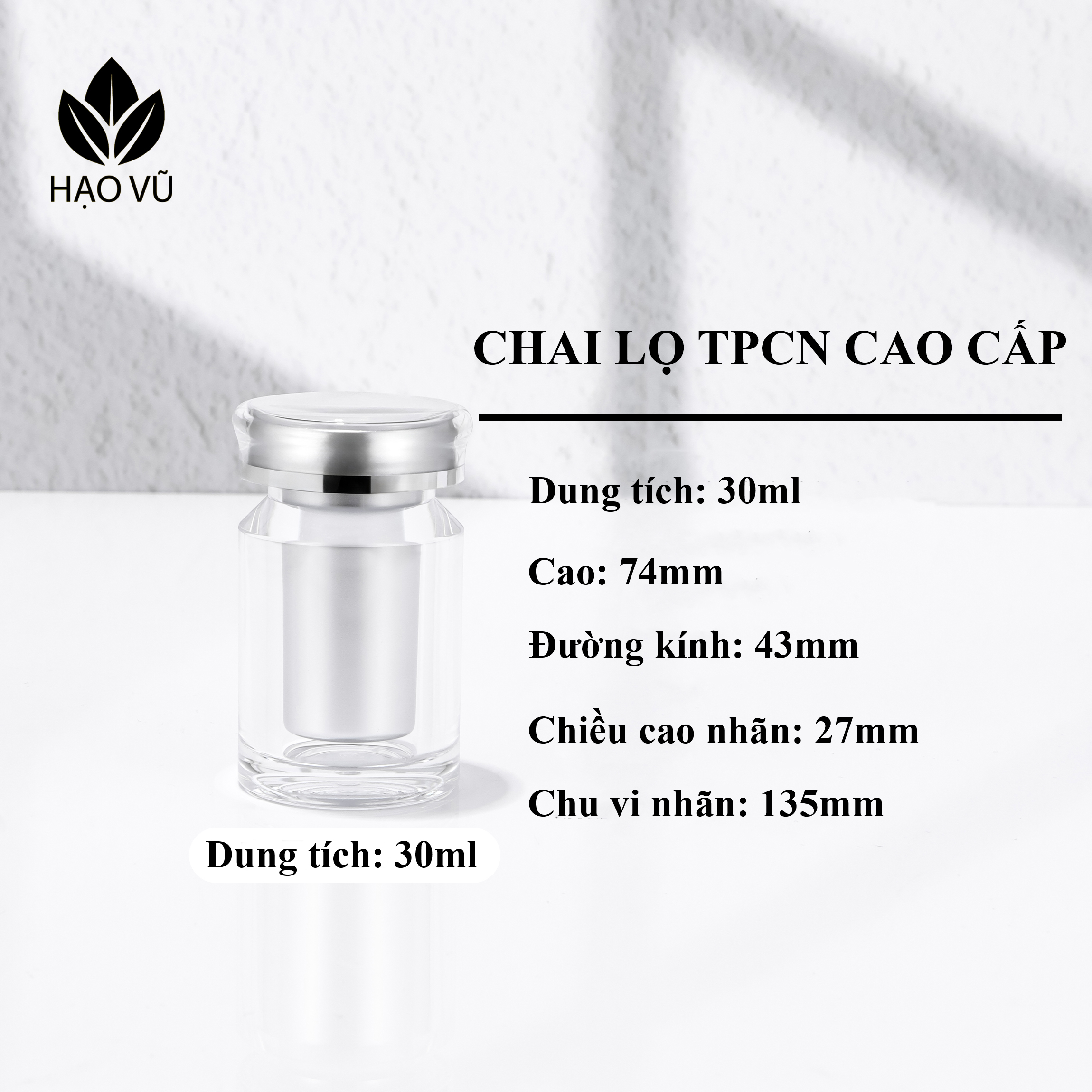 Chai đựng Thực Phẩm Chức Năng cao cấp PS2 – Bạc - Ảnh 6