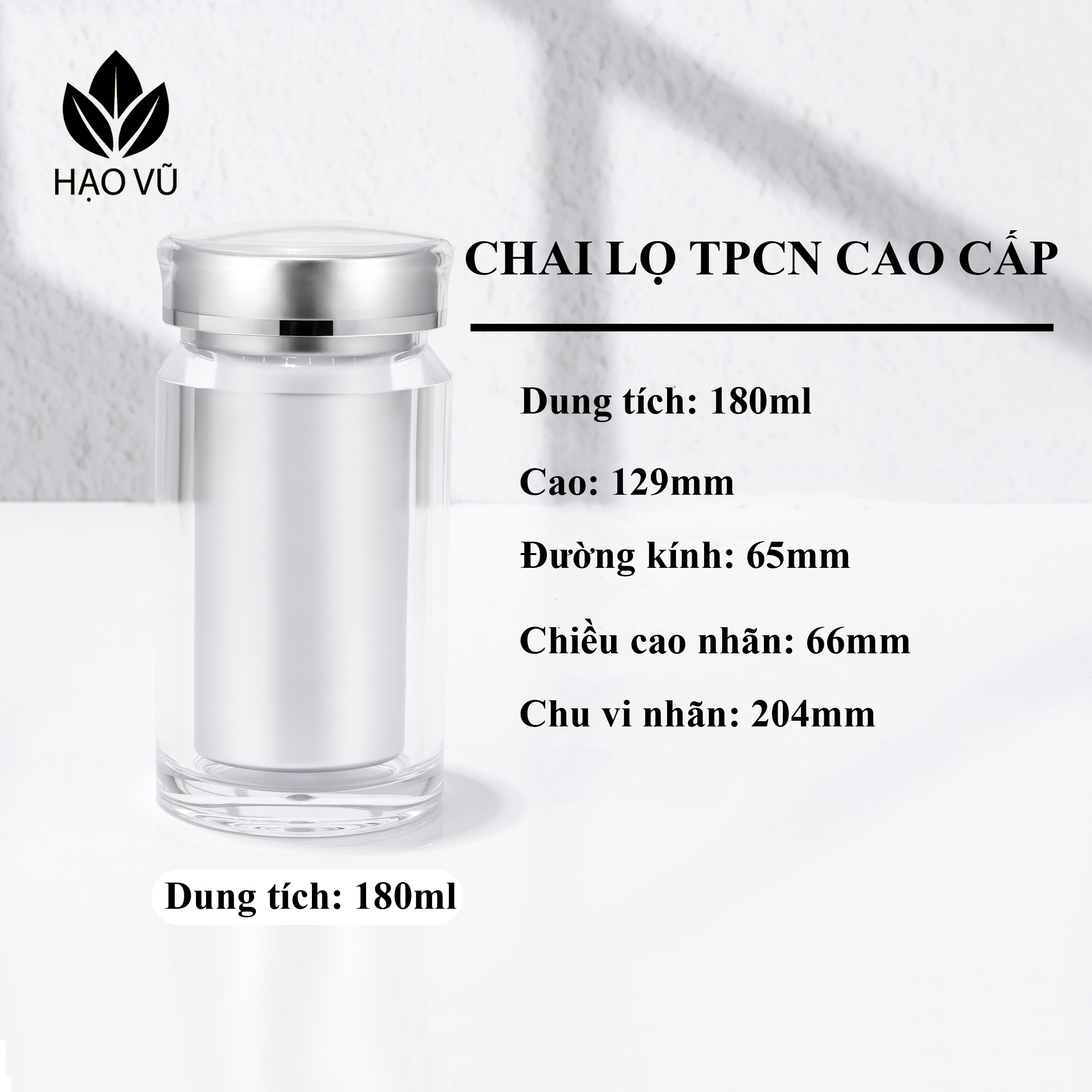 Chai đựng Thực Phẩm Chức Năng cao cấp PS2 – Bạc - Ảnh 9