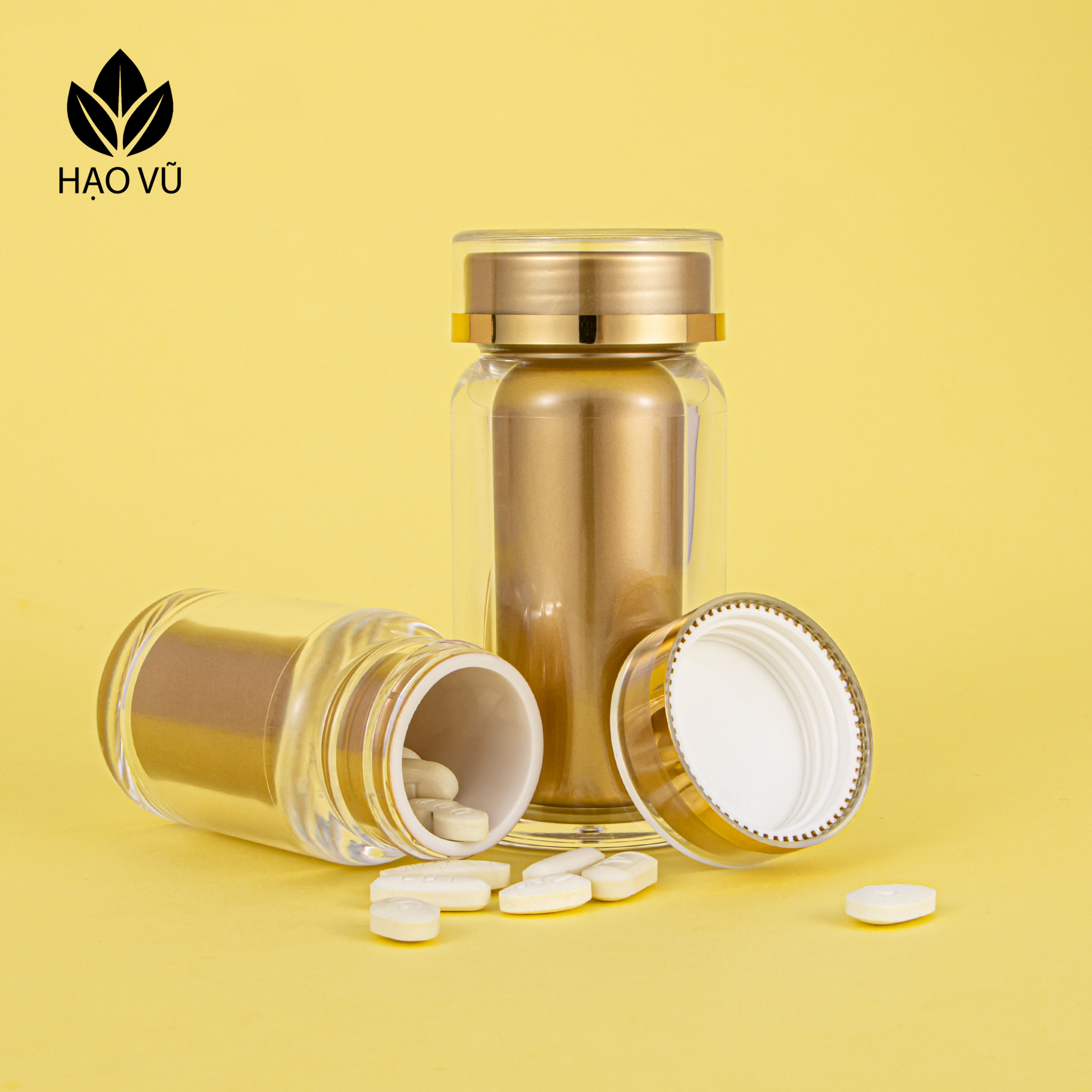 Chai đựng Thực Phẩm Chức Năng cao cấp PS1 - Vàng - Ảnh 3