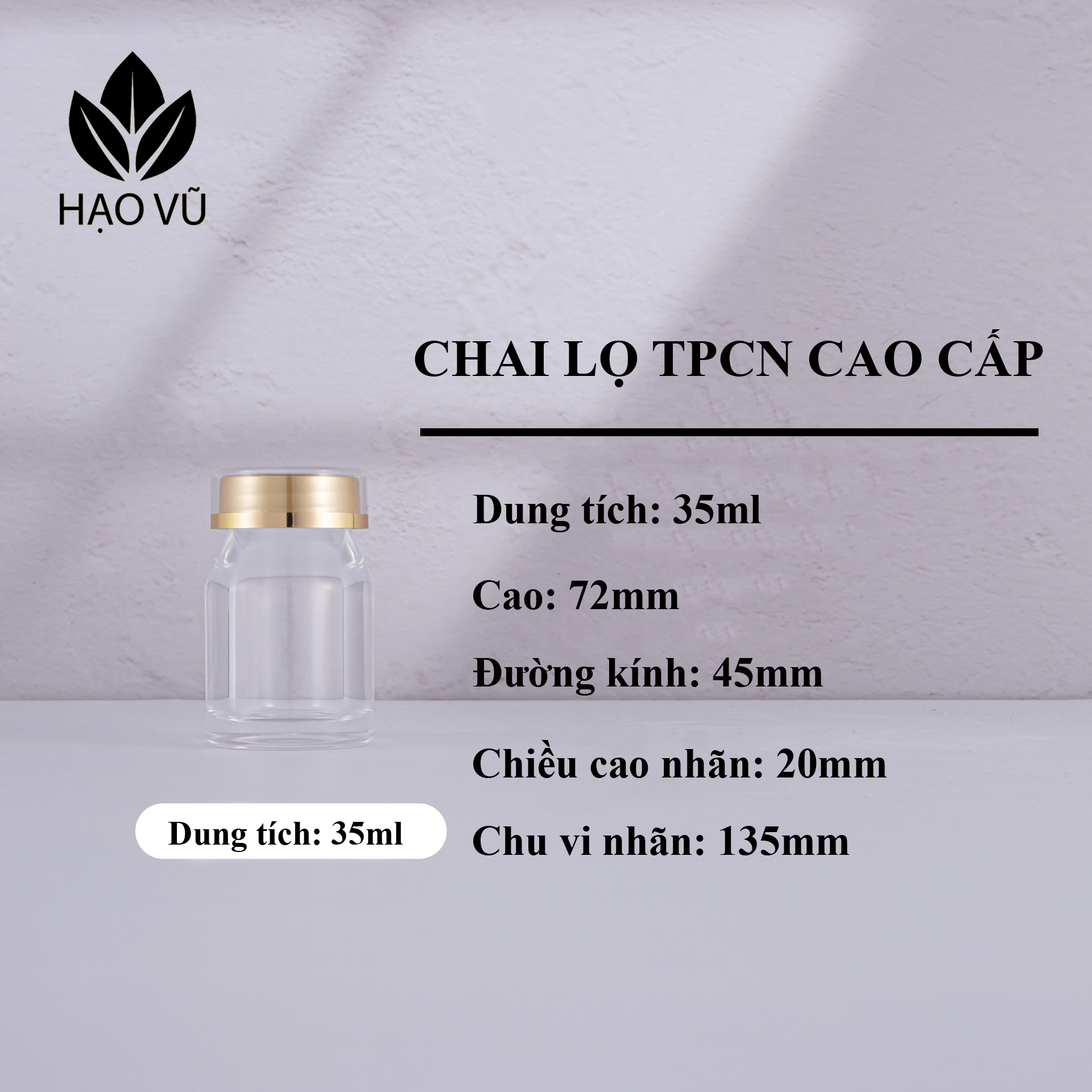 Chai đựng Thực Phẩm Chức Năng cao cấp PS5 - Ảnh 6